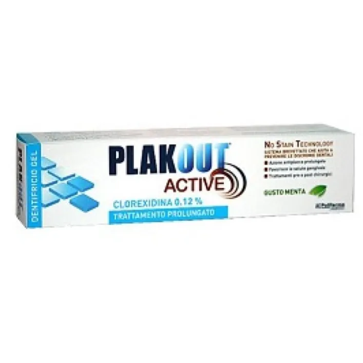 Plak Out Active Dentifricio con Clorexidina 0,12% Antiplacca e Antibatterico 75 ml