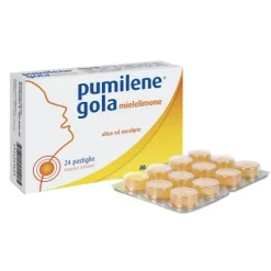 Pumilene Gola 24 Pastiglie Balsamiche Gusto Miele e Limone - Integratore Alimentare