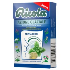 Ricola Azione Glaciale Caramelle Menta Forte Senza Zucchero 50 grammi