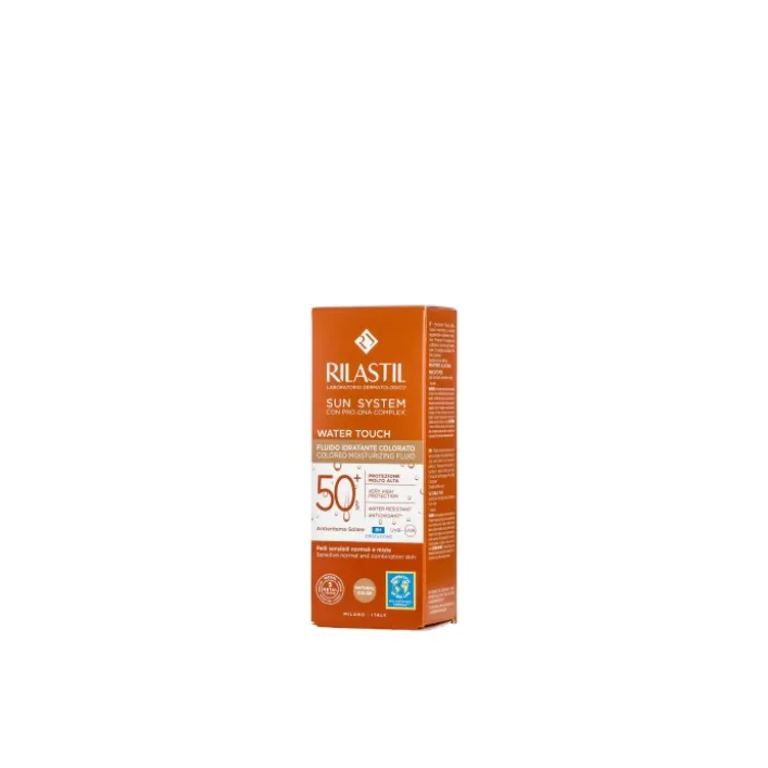 Rilastil Sun System Water Touch Fluido Idratante Colorato Solare SPF 50+ Viso 50 ml