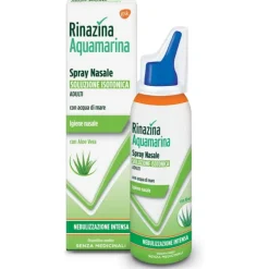 Rinazina Aquamarina Spray Nasale Isotonico Intenso con Aloe Vera 100 ml