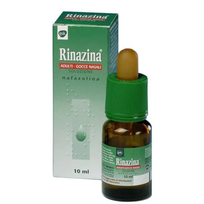 Rinazina Gocce Nasali Decongestionanti 0,1% Nafazolina Adulti 10 ml