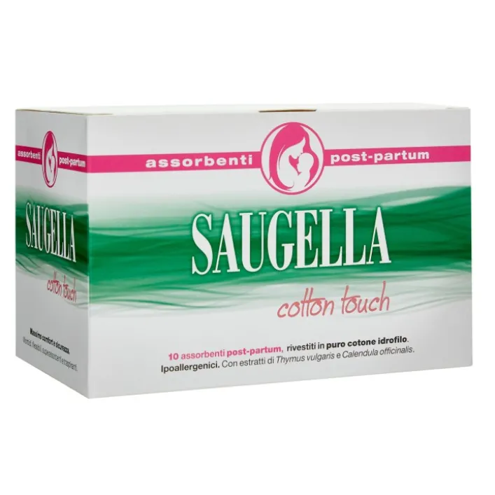 Saugella Cotton Touch Assorbente Post Parto 10 Pezzi