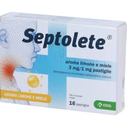 Septolete Limone e Miele Antisettico 16 pastiglie