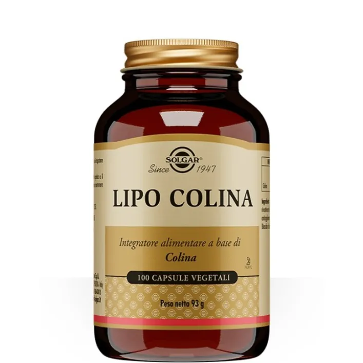 Solgar Lipo Colina 100 capsule - Integratore controllo Omocisteina e Metabolismo