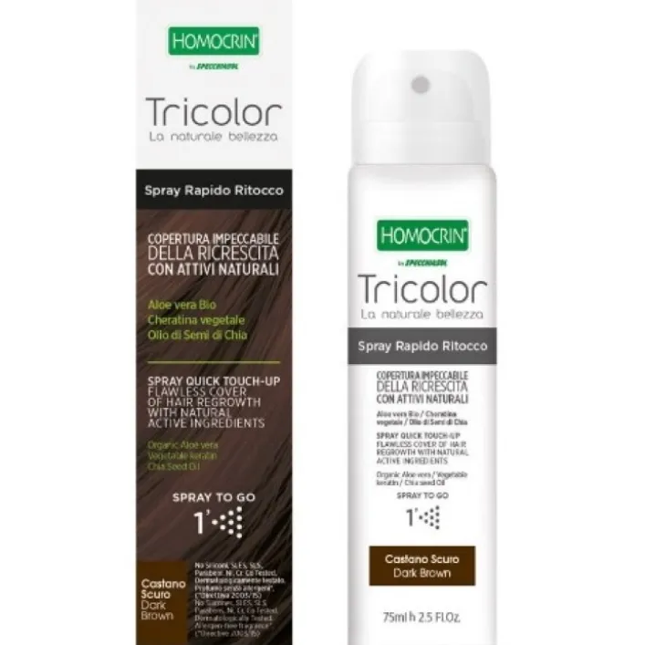 Specchiasol Tricolor Spray Rapido Ritocco Castano Scuro 75 ml