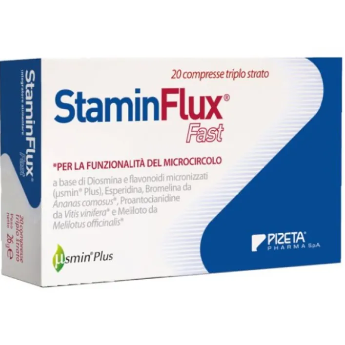 Staminflux Fast 20 compresse - Integratore per il Microcircolo