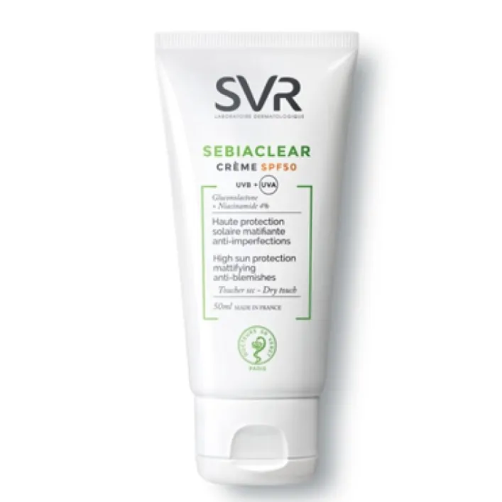 SVR Sebiaclear Crema Solare SPF 50+ Protezione Viso Pelle Grassa 50 ml