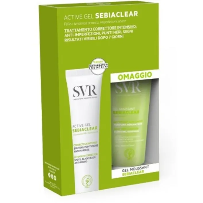 Svr Sebiaclear Set Gel Moussant 55 ml + Active Gel 40 ml