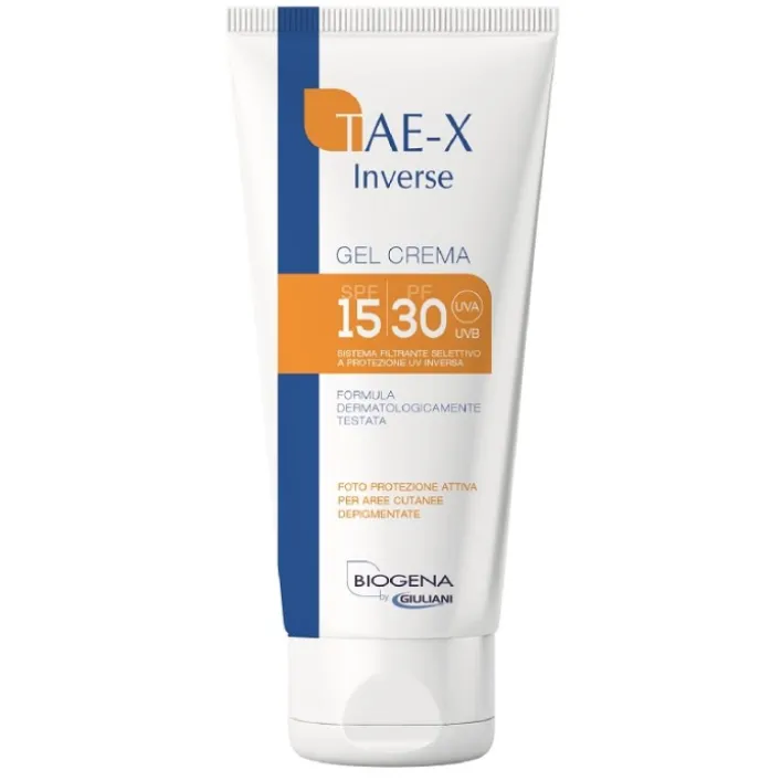 TAE-X Inverse Vitilgo Sun Care Solare Fotoprotettore per Aree Cutanee Depigmentale 50 ml
