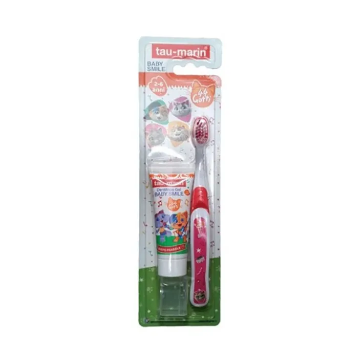 Tau Marin Set Baby Spazzolino + Dentifricio 44 Gatti