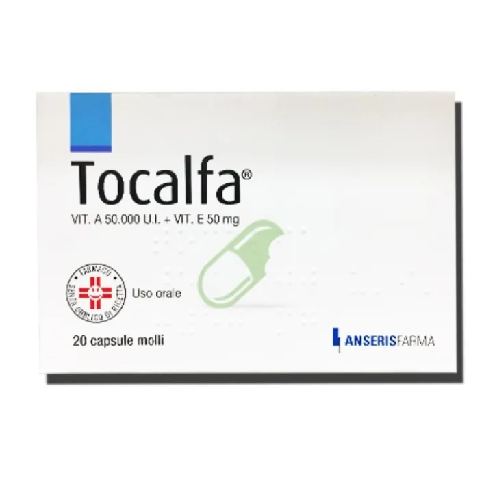 Tocalfa 50000 UI + 50 mg Vitamina A + E 20 Capsule Molli