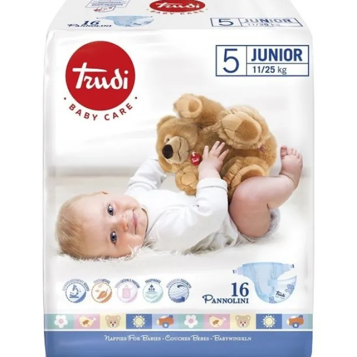 Trudi Baby Care Pannolini 11-25 Kg Junior 16 pezzi
