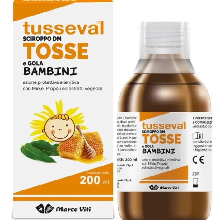 Tusseval Viti Sciroppo Tosse Bambini 200 ml - Integratore Alimentare