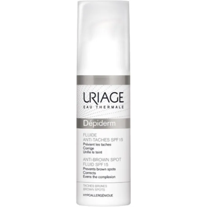 Uriage Depiderm Fluido Anti-Macchie SPF 15 Uniformante Viso 30 ml