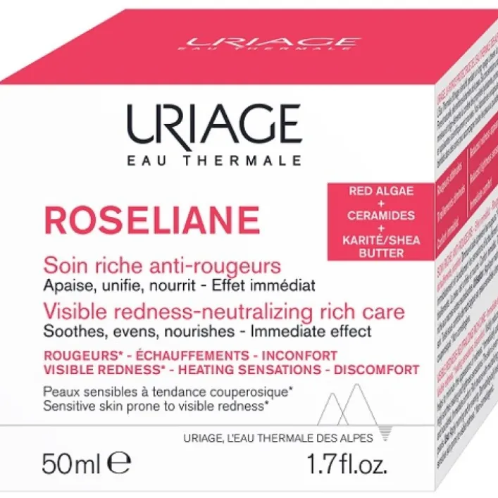 Uriage Roseliane Crema Ricca Anti-Rossore Lenitiva Viso Pelle Secca 50 ml