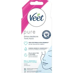 Veet Minima Strisce Depilatorie Viso 16 Pezzi