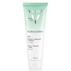 Vichy Normaderm 3in1 Maschera Esfoliante Detergente Pelle con Imperfezioni 125 ml