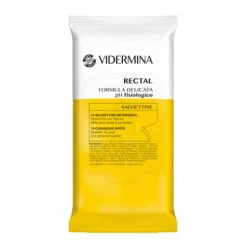 Vidermina Rectal Salviette Detergenti per Zona Anale e Perianale 15 Pezzi