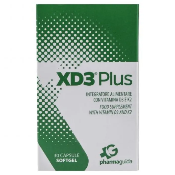 XD3 Plus 30 Capsule Softgel - Integratore Vitamina D3 e K2