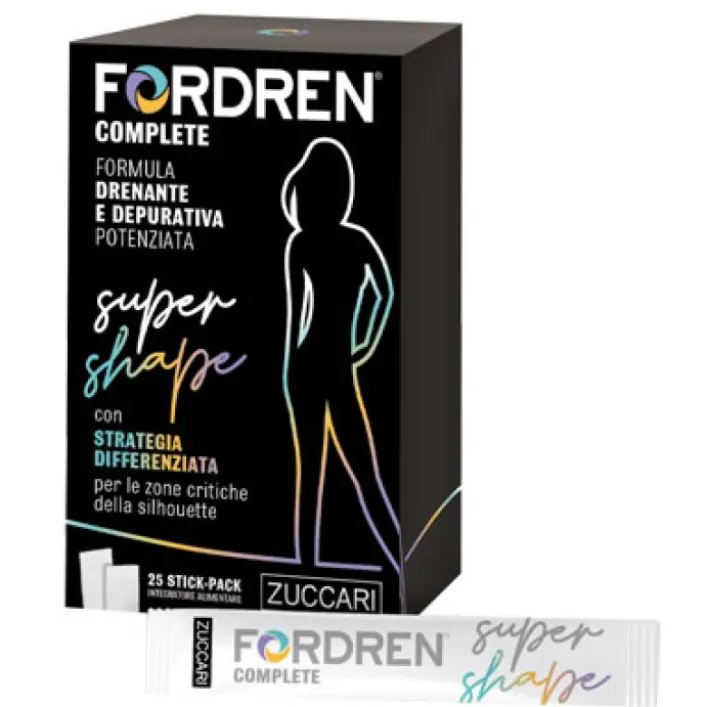 Zuccari Fordren Complete Super Shape 25 Stick - Integratore Drenante Depurativo
